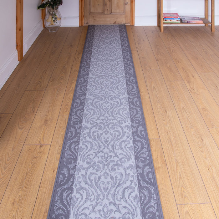 Three Posts Barhop Tufted Light Grey Hallway Runner Rug Wayfair.co.uk